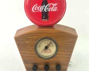 ビンテージ コカ・コーラ AM/FM ラジオ（ライト付きグローブ）