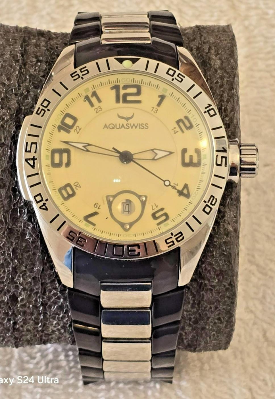 Montre Homme Aquaswiss à Quartz - Boîtier Acier, Cadran Blanc, étanche 100m