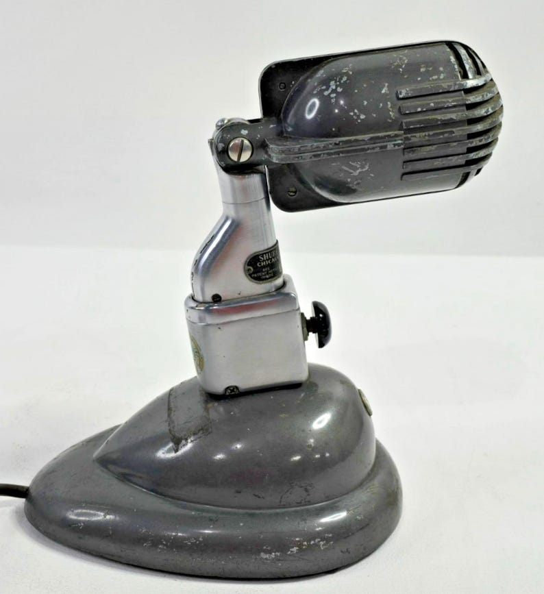Micrófono Shure 708A Crystal vintage con soporte S36 y conmutador A85C. ¡Tiene sonido! imagen 3