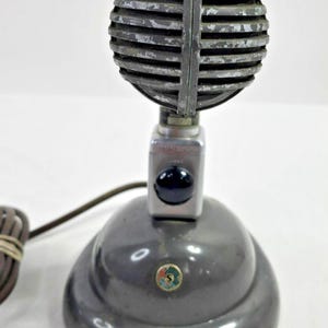 Micrófono Shure 708A Crystal vintage con soporte S36 y conmutador A85C. ¡Tiene sonido! imagen 2