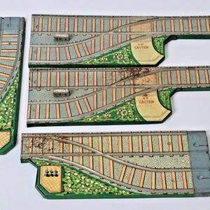 Vintage Cragstan Tin Litho Train Track Lot