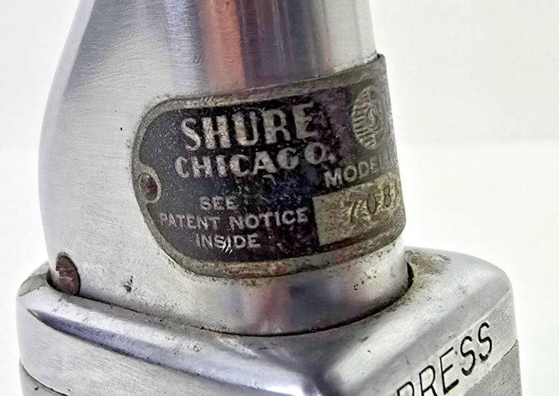 Micrófono Shure 708A Crystal vintage con soporte S36 y conmutador A85C. ¡Tiene sonido! imagen 5