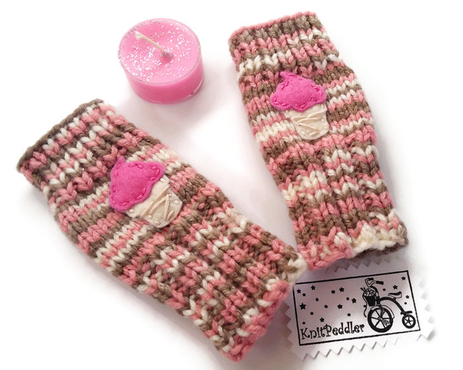 Toddlers Fingerless Gloves Ice Cream Cone Gloves Neapolitan Etsy