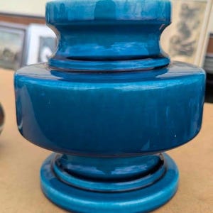 Cari Zalloni Glazed Vase in Turquoise for Steuler Beautiful undamaged condition