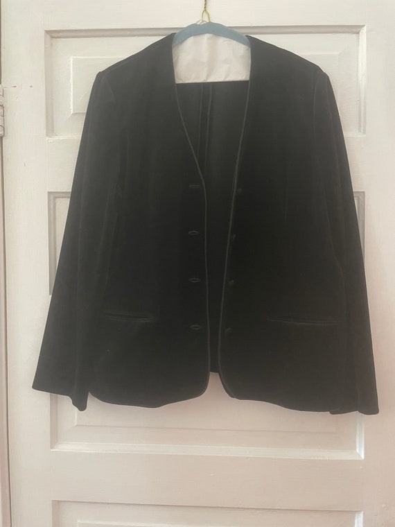 Vintage Black Velvet Dressy Jacket