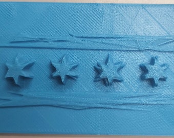 Random Chicago Flag - 3d Print