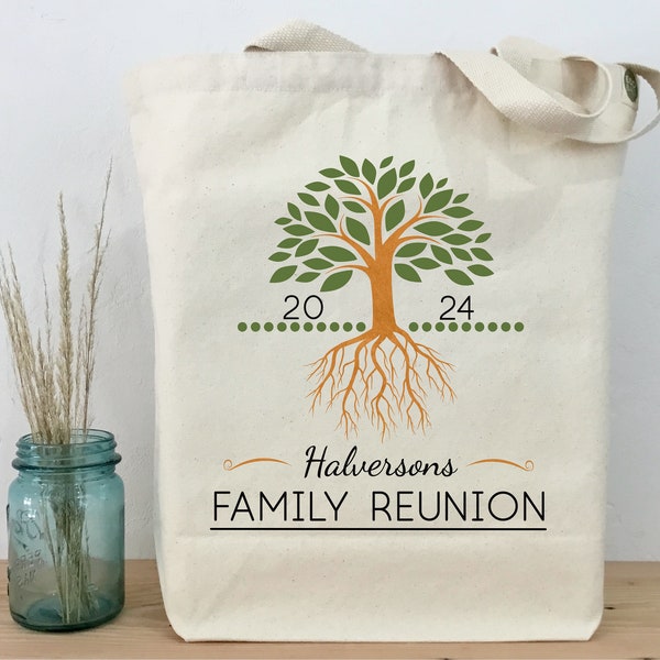 Family Reunion Tote, Family Vacation Tote, Family Tree Reunion Tote, Family Roots Tote, Family Reunion, Personalized Family Reunion Tote