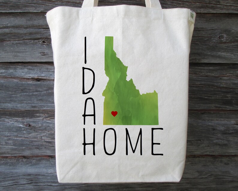 Idaho Tote State Tote Idaho Home Tote Boise Tote I love Idaho Tote Boise Idaho Idaho Cotton Canvas Tote Market Tote
