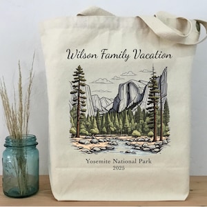 Personalized Yosemite National Park Vacation Tote Bag