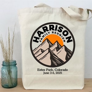 Family Reunion Tote, Family Vacation Tote, Mountain Family Reunion, Family Road Trip, Girls Trip Tote, Personalized Family Reunion Tote
