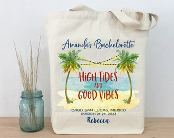 Personalized Bachelorette Party Tote, Beach Destination Tote