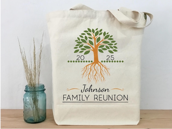 Personalized Family Reunion Tree Tote, Cotton Canvas