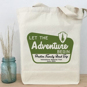 Personalized Family Vacation Tote, National Park Road Trip