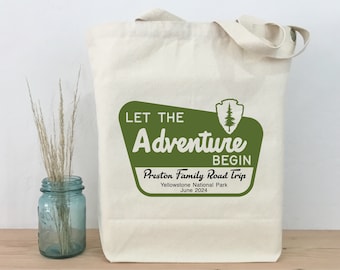 Personalized Family Vacation Tote, National Park Road Trip