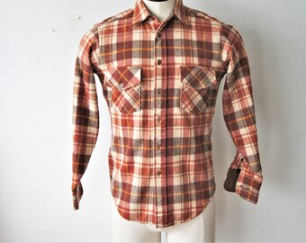 Plaid Blouse Autumn Rust Plaid Rena Rowan ON SALE 50/% Off