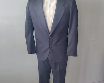 Vintage 60's Two Piece Suit Hickey Freeman Two Pocket Business