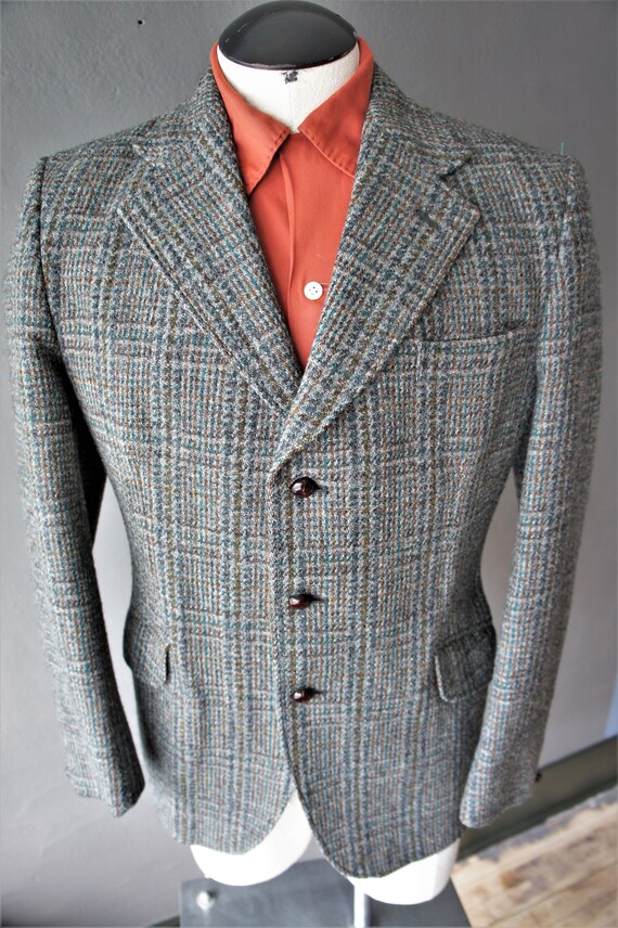 Harris Tweed Blazer/ Vintage Wool Tweed Sport Jack