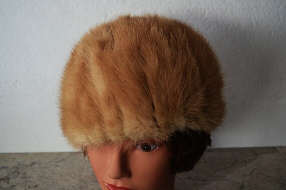 50's Fox Fur Beanie/ Mid Century Fur Hat/ B. Form… - image 4