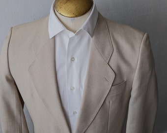 Men's Linen Weave Sport Coat/ Vintage Sport Jacket/ Size 40/Bleckman Tubingen
