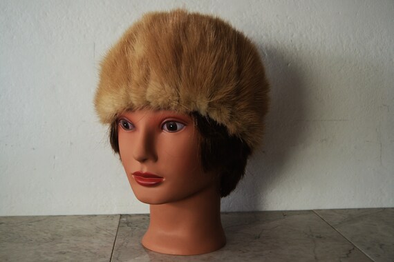 50's Fox Fur Beanie/ Mid Century Fur Hat/ B. Form… - image 2