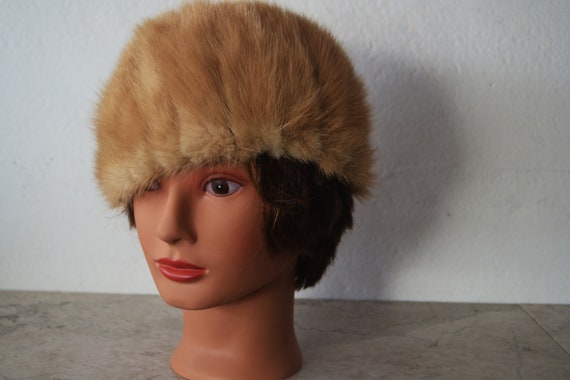 50's Fox Fur Beanie/ Mid Century Fur Hat/ B. Form… - image 1