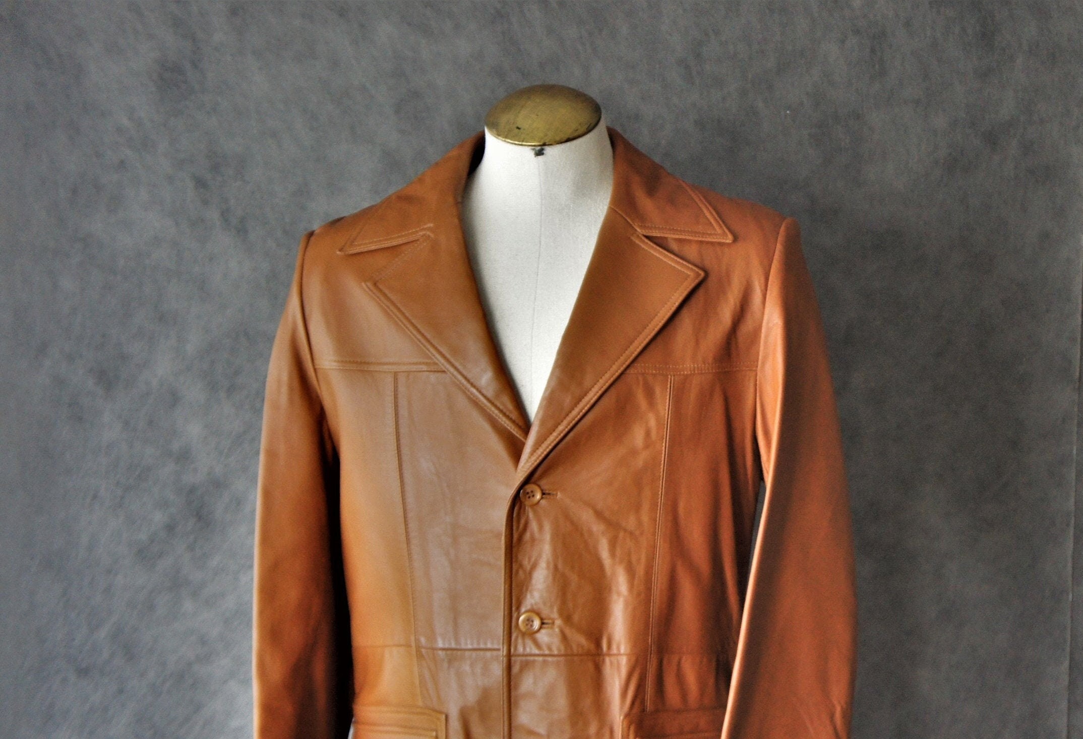 1970s Vintage Buttery Soft Brown Leather Sheep Mates Shearling 