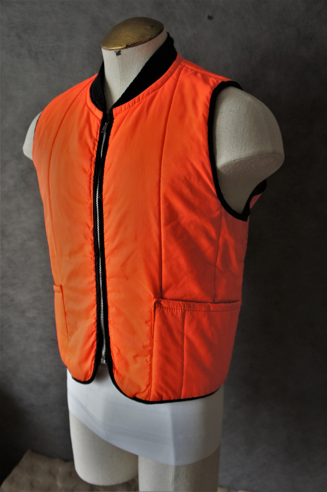 Nylon CamoField Orange Hunting Vest/ Reversible Insulated Etsy