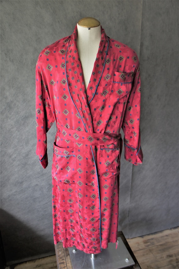 Number 1 London Silk Robe/ 1990s Sleepwear