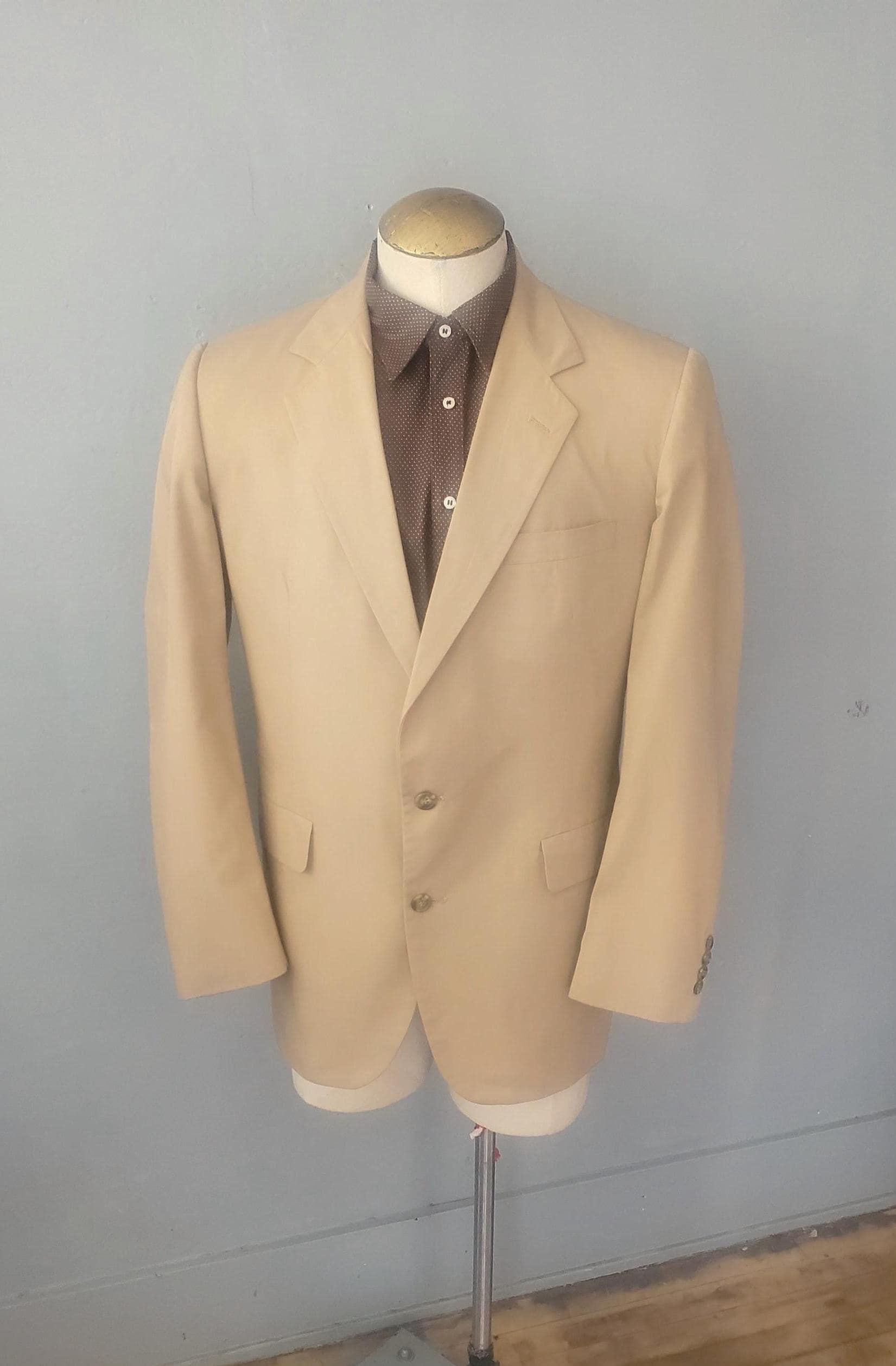 80s Khaki Jacket - Etsy