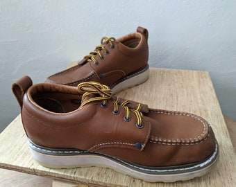 Vintage Moc Toe Oxford Work Shoes 