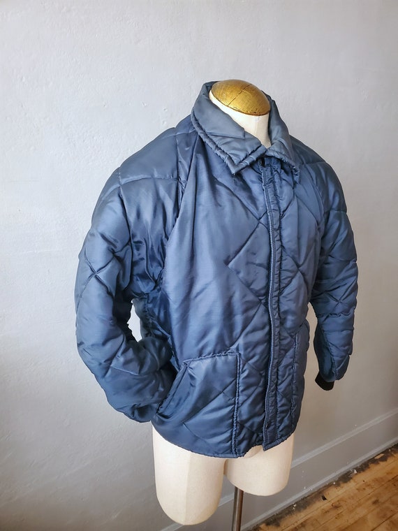 Vintage Quilted Utility Jacket/ Weatherproof Nylon Wo… Gem
