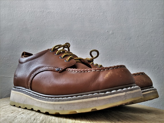 Vintage Moc Toe Oxford Work Shoes/ Sears Diehard Work… - Gem