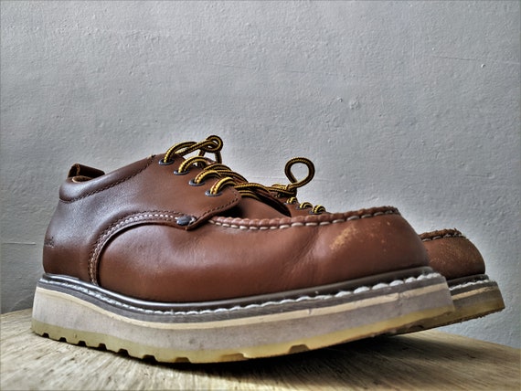 Vintage Moc Toe Oxford Work Shoes/ Sears Diehard Work… - Gem