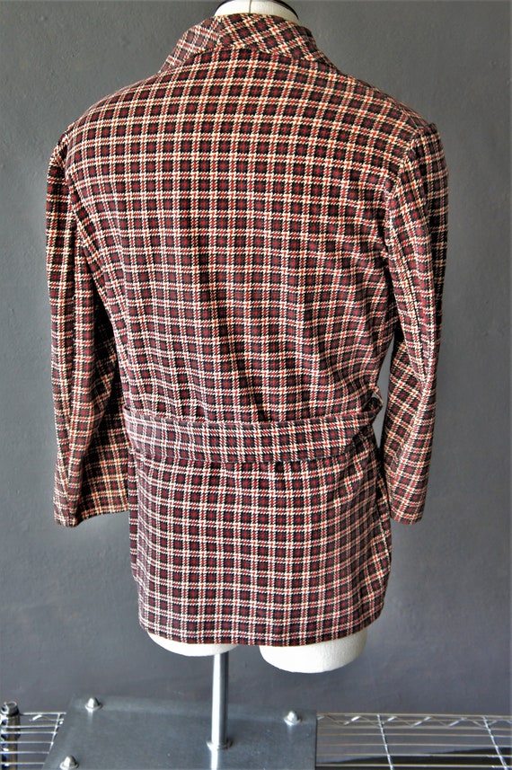Corduroy Houndstooth Smoking Jacket/ Bespoke Robe… - image 7