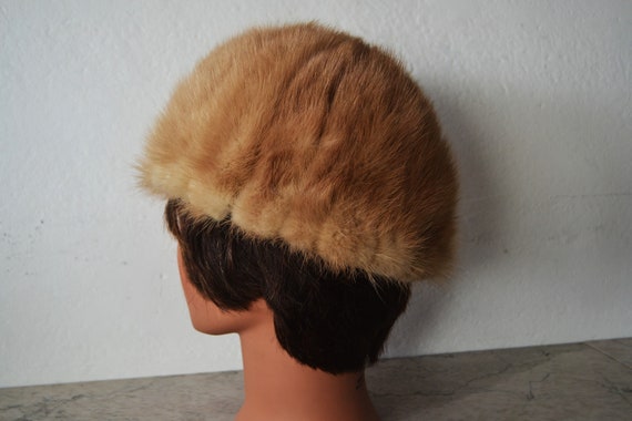 50's Fox Fur Beanie/ Mid Century Fur Hat/ B. Form… - image 6