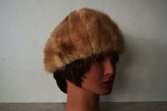 50's Fox Fur Beanie/ Mid Century Fur Hat/ B. Form… - image 3