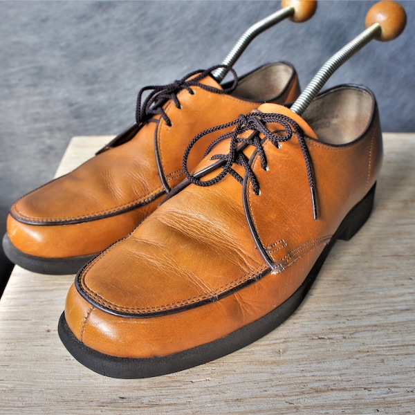 Leather Hush Puppies Oxford Dress Shoes/c.1960s/ Size 7.5