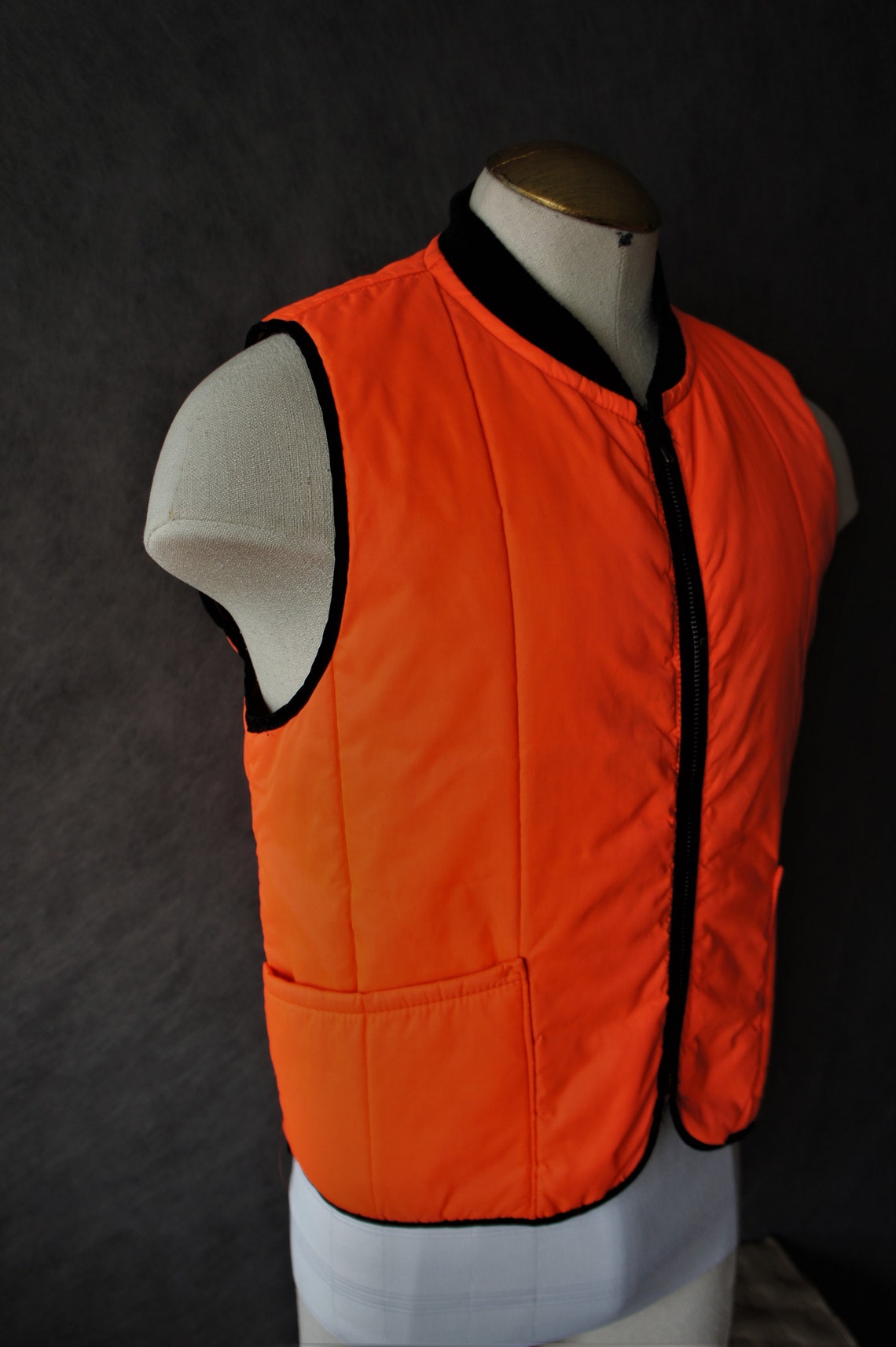 Nylon CamoField Orange Hunting Vest/ Reversible Insulated Etsy