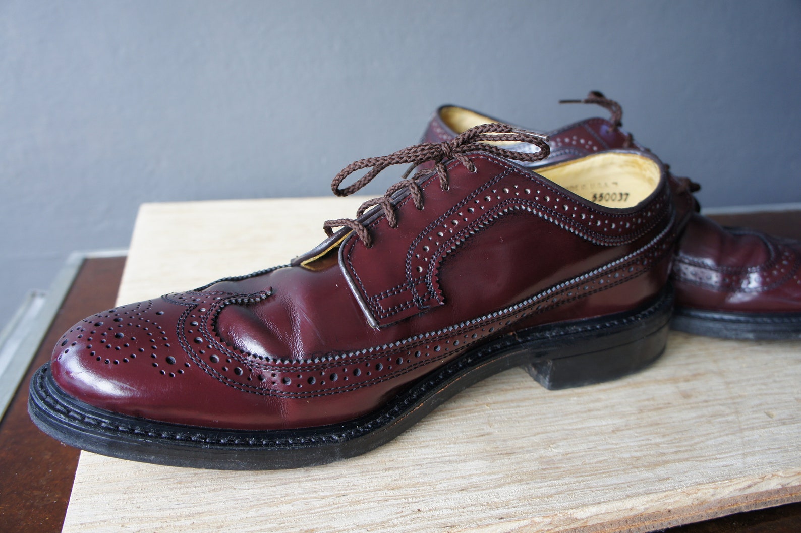 Wing Tip Brogues/ Men's Dress Shoes/Oxblood/ Size 9.5 | Etsy