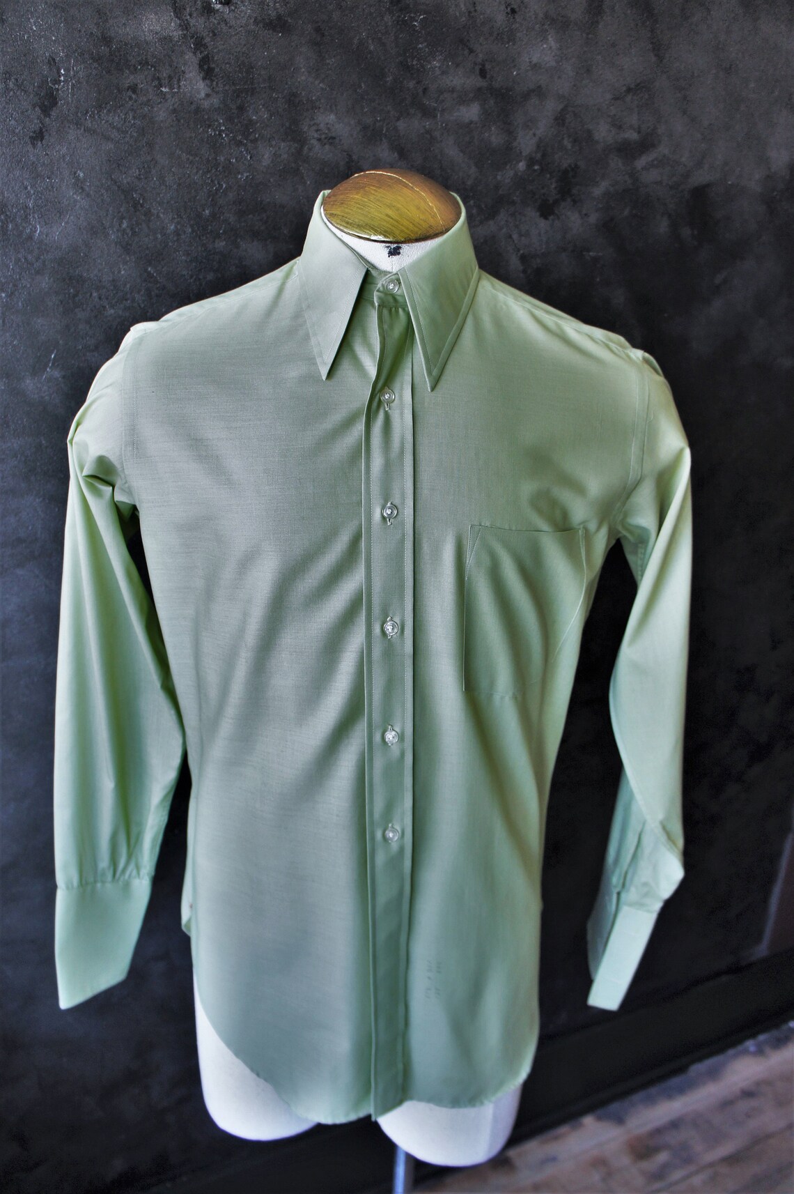 Men's Hathaway Dress Shirt/Mint Green/ 1960s Menswear/ Etsy