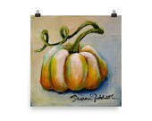 Pumpkin 3 (Series of 4), Farmhouse Fall, Print of Original - Sharon Sudduth Artist