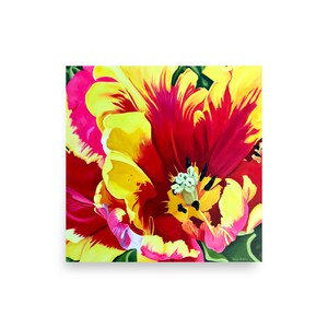 Art Print | You Were Never Lovelier | Tulip 18&quot;x18&quot; Big Floral Wall Art