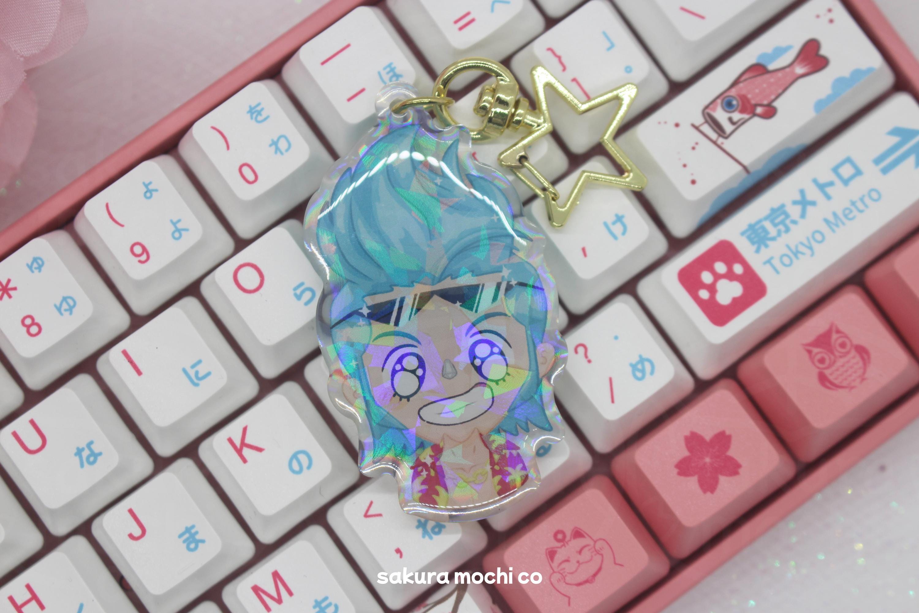 Cyborg Shipwright Anime Pirate Acrylic Keychain | Kawaii Anime Charm ...