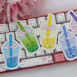Neopets Faerie Boba Stickers | Cute Bubble Tea Stickers | Laptop Decal, Switch Sticker | Gamer Gifts | Cute Nostalgic Stickers