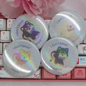 Shiba Inu Button | 2.25in Cute Japanese Dog Pinback Button Badge | Kawaii Dog Lover Gift