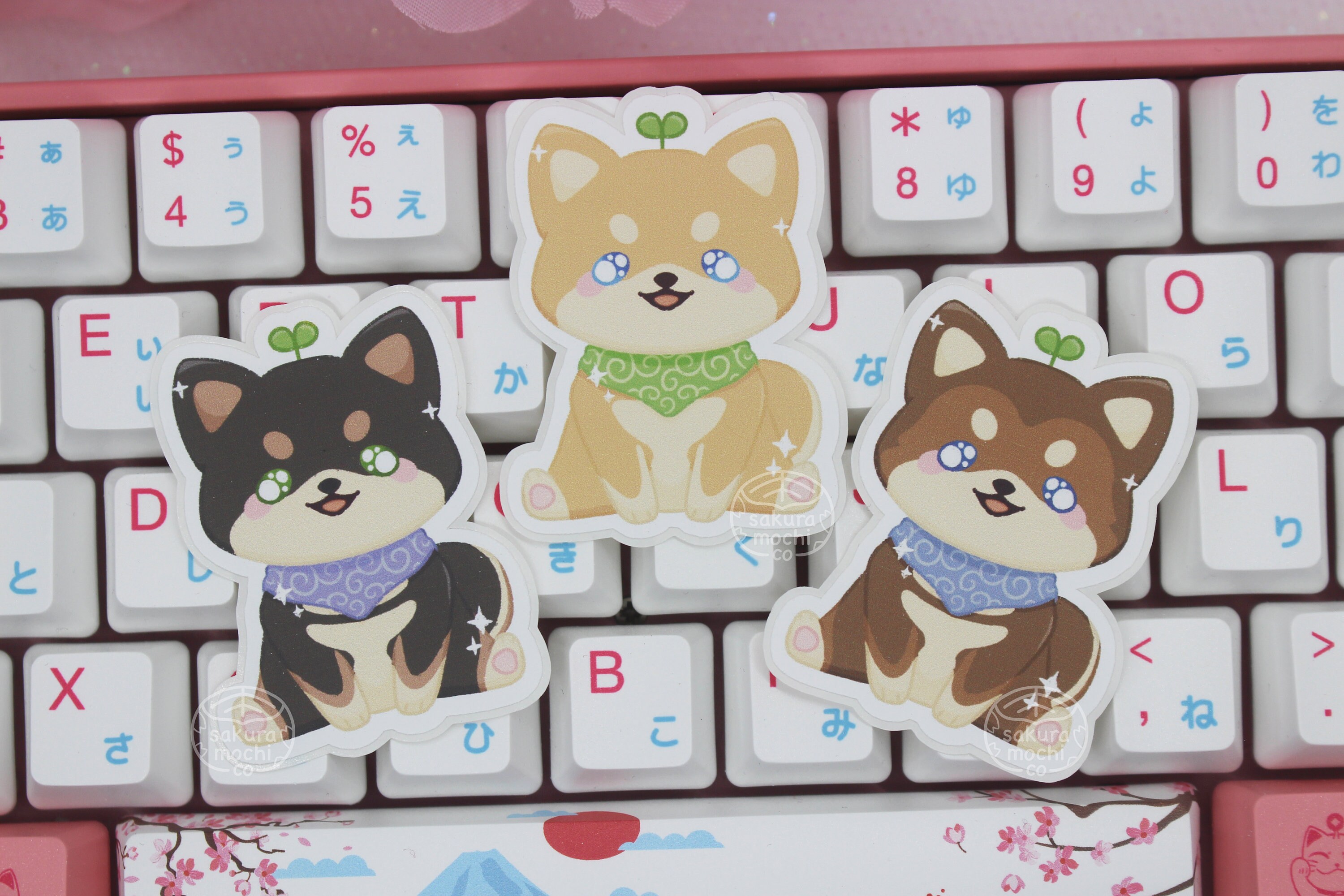Mini Cute Sitting Shiba Inu Sticker Pack | Kawaii Japanese Dog Stickers ...