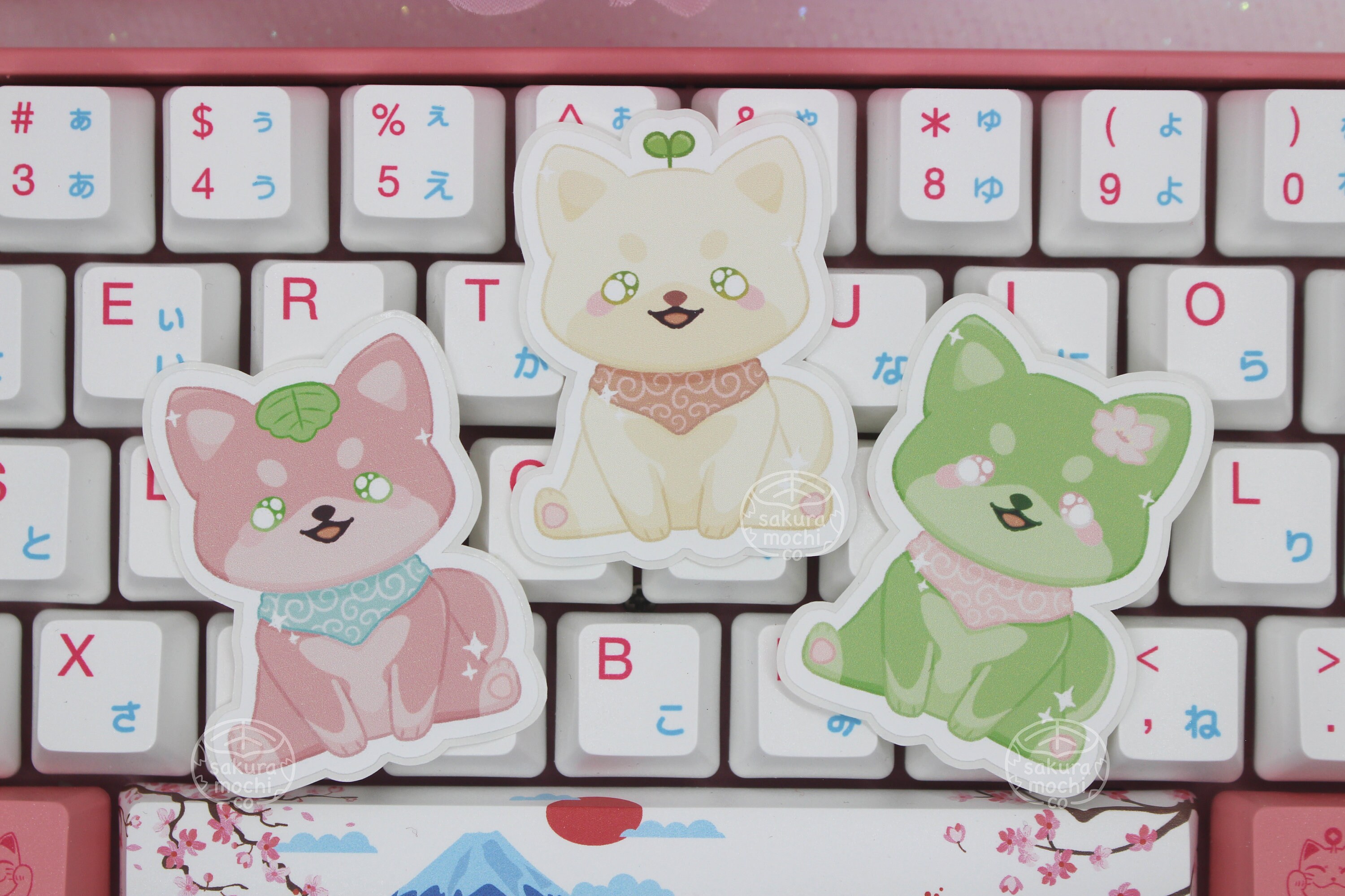Mini Cute Sitting Shiba Inu Sticker Pack | Kawaii Japanese Dog Stickers ...