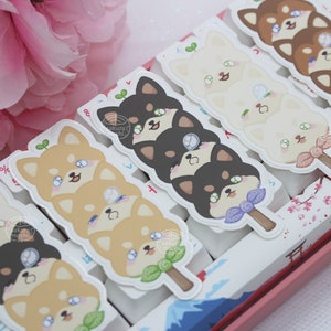 Cute Shiba Inu Dango Stickers | Kawaii Japanese Dog Stickers | Kawaii Shiba Inu | Weatherproof Sticker