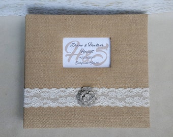 glamorous wedding guestbook Silver photo album hand bound heart binding memory book bling sketchbook disco wedding