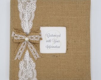 Wedding Photo album wedding gift 8x10 album corset style lace Hand-made Album white and aqua Photo book Hand-Beaded Medallion